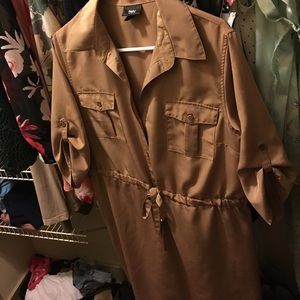 Mossimo tan button dress