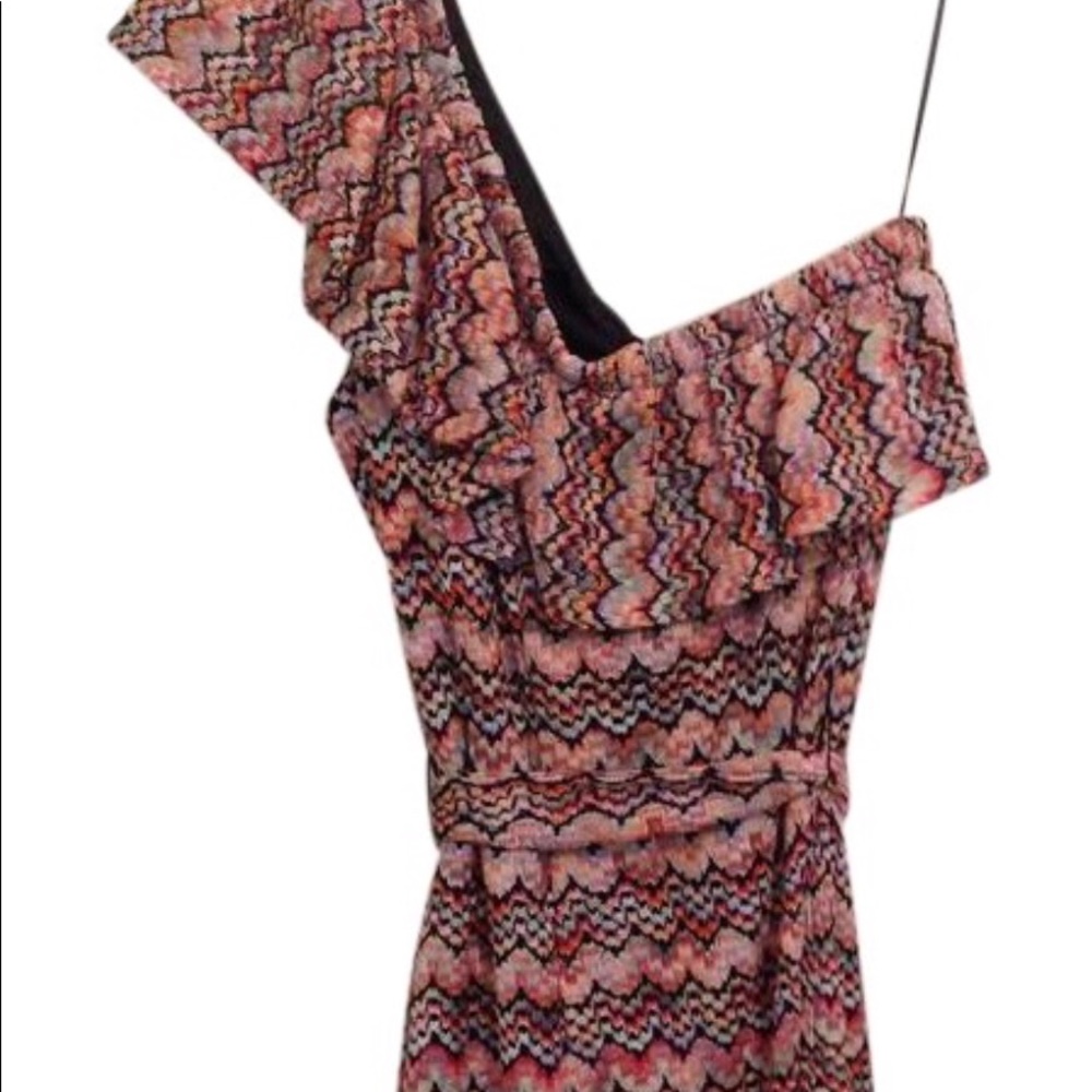 Trina Turk Multicolor One Shoulder Dress