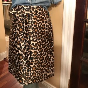 J.Crew leopard skirt
