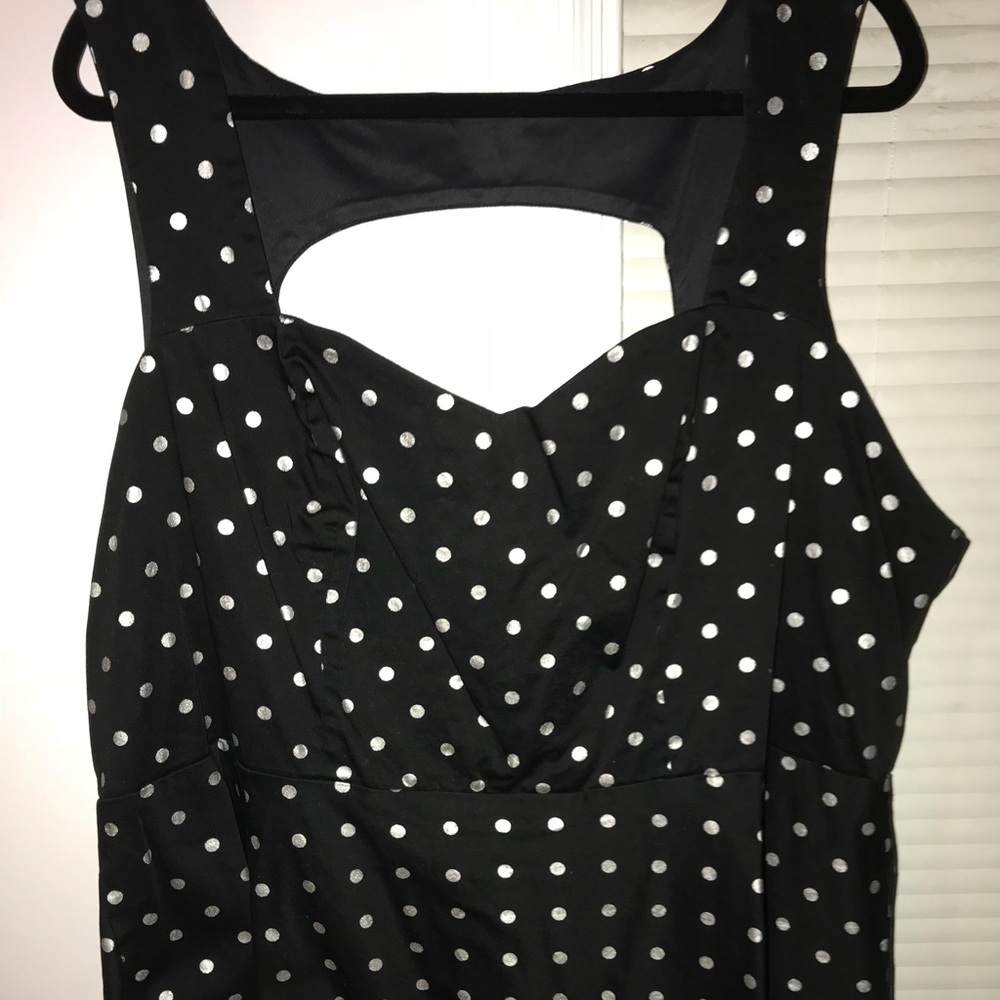 Sweetheart polka dot peplum