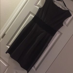 Gray + Black Lace + Pockets! Dress