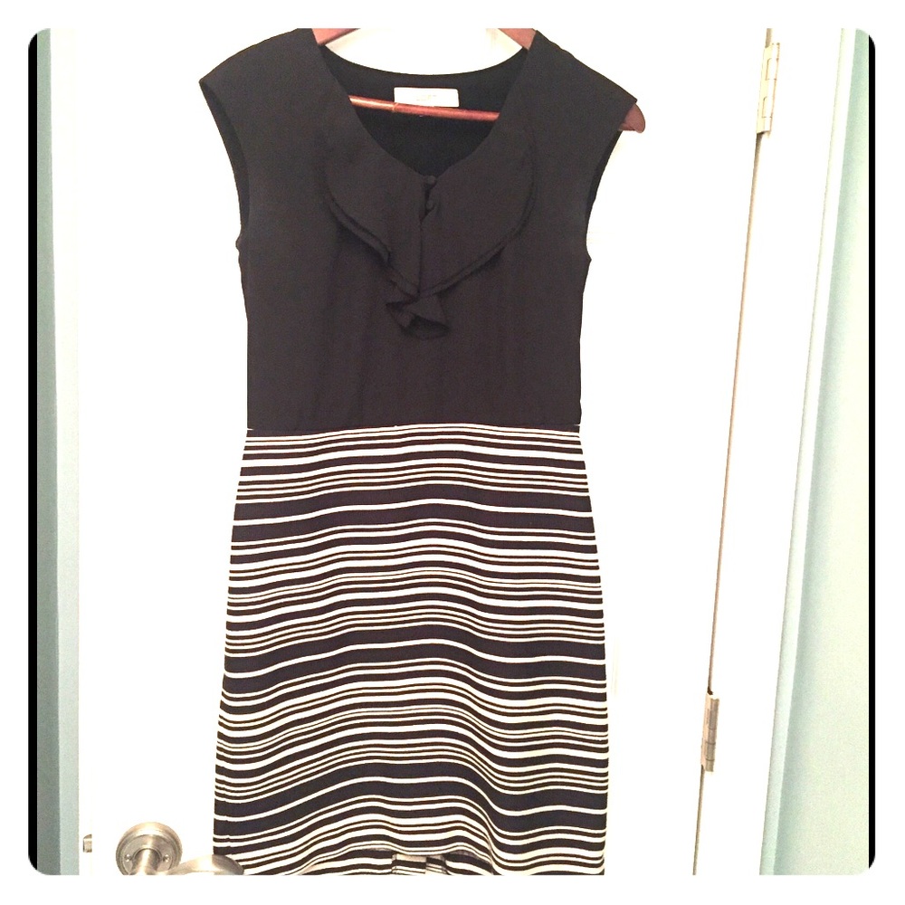 The Loft Black and White Dress