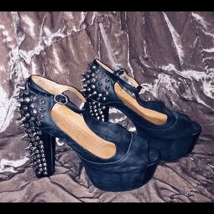 Jeffrey Campbell Handmade Havana Last Black Heels