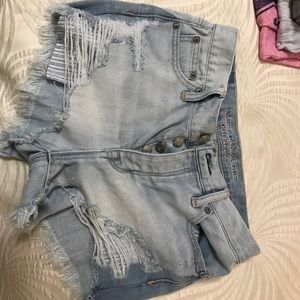 american eagle denim shorts