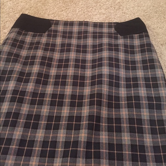 NWOT | Gray/Pink Pencil Plaid Skirt | The Limited - Picture 4 of 6