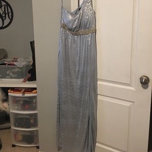 Light grayish silver prom dress (price negotiable)
