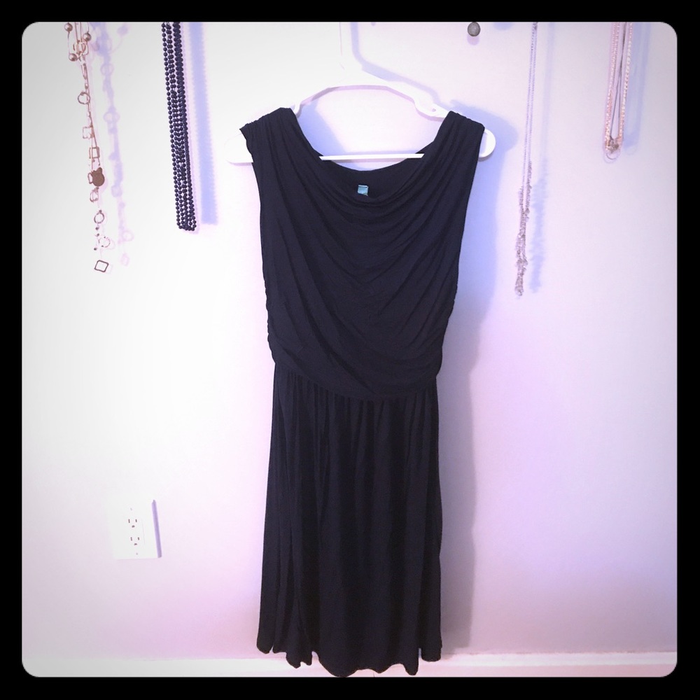 Navy draped top dress