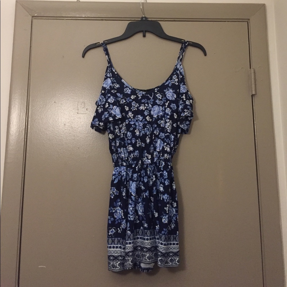 Cold-Shoulder Floral Romper