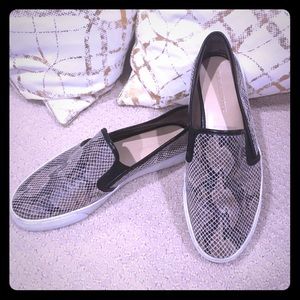 Banana Republic Snakeskin Print Slip Ons
