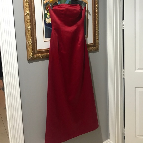 ann taylor red satin dress Ann Taylor size 2 red satin dress