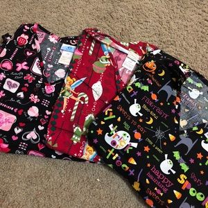 Christmas  scrub top only