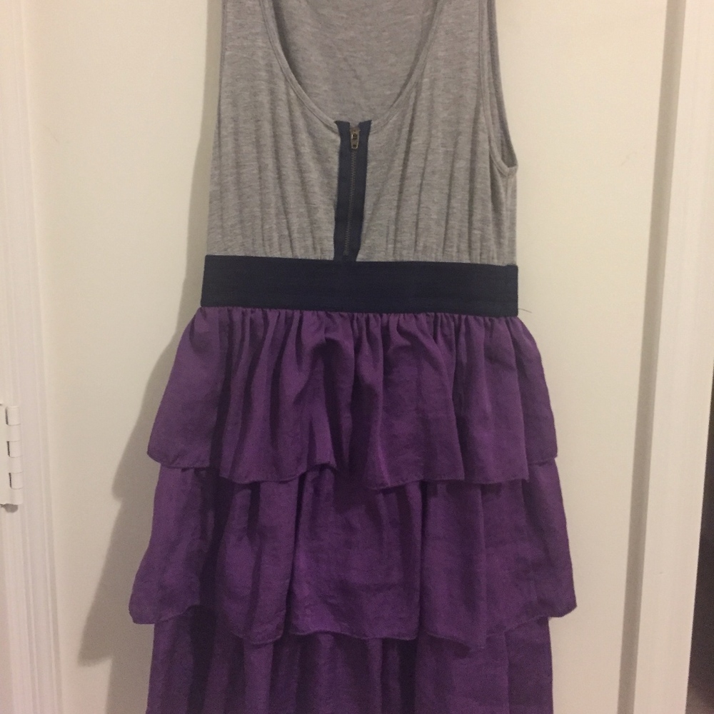 Grey and Purple Dress
