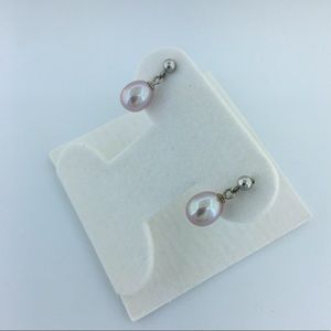 NWOT pink fresh water pearls tear drop earring