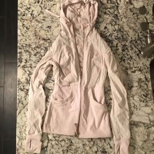Lululemon baby pink zip up hoody jacket..