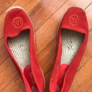 Michael Kors Red espadrille flats size 7
