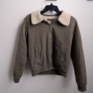 Brandy Melville Olive Green Nelson Fur Jacket