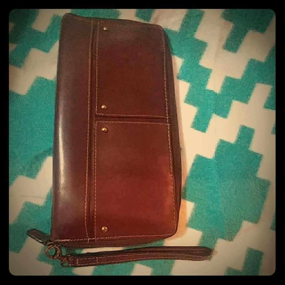 Fossil Genuine Leather Passport Travel Wallet