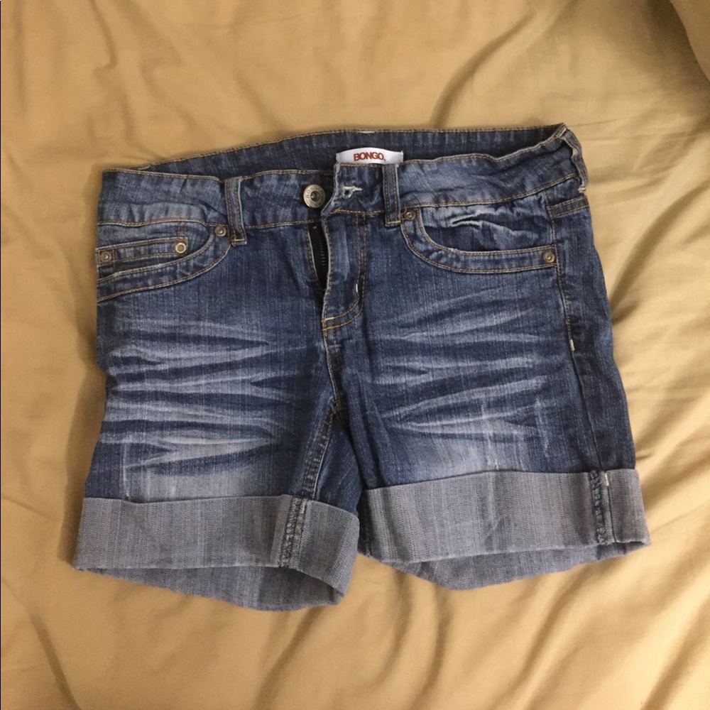 Low-rise, Midi jean shorts