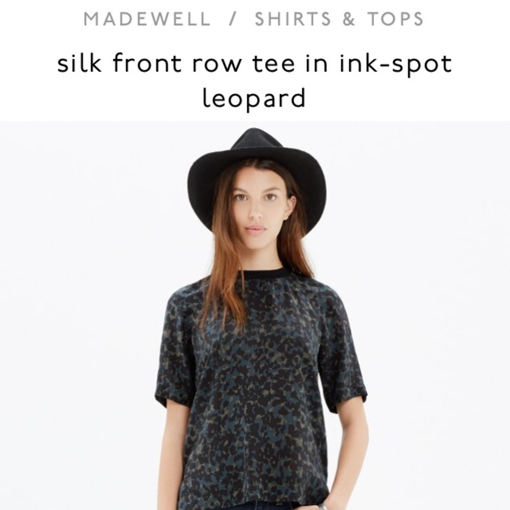 Madewell silk back-zip top