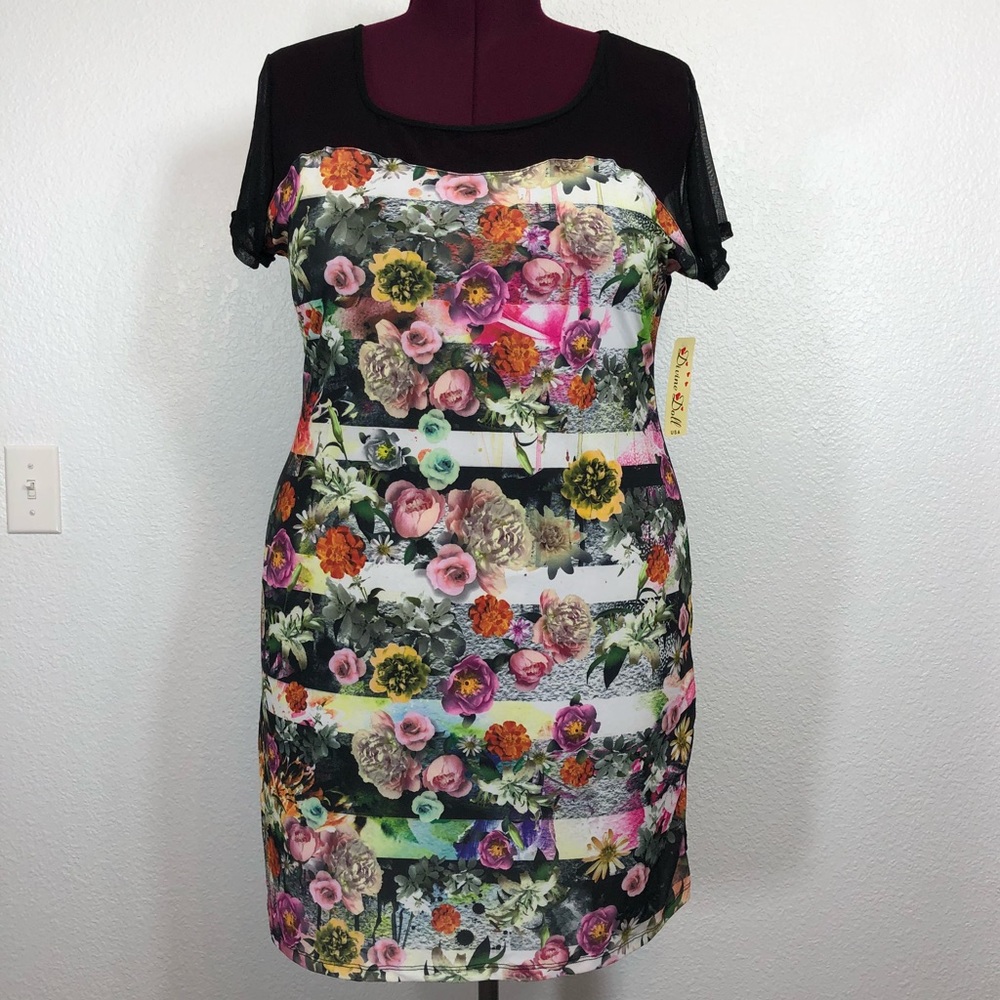 PLUS Divine Doll Floral Dress
