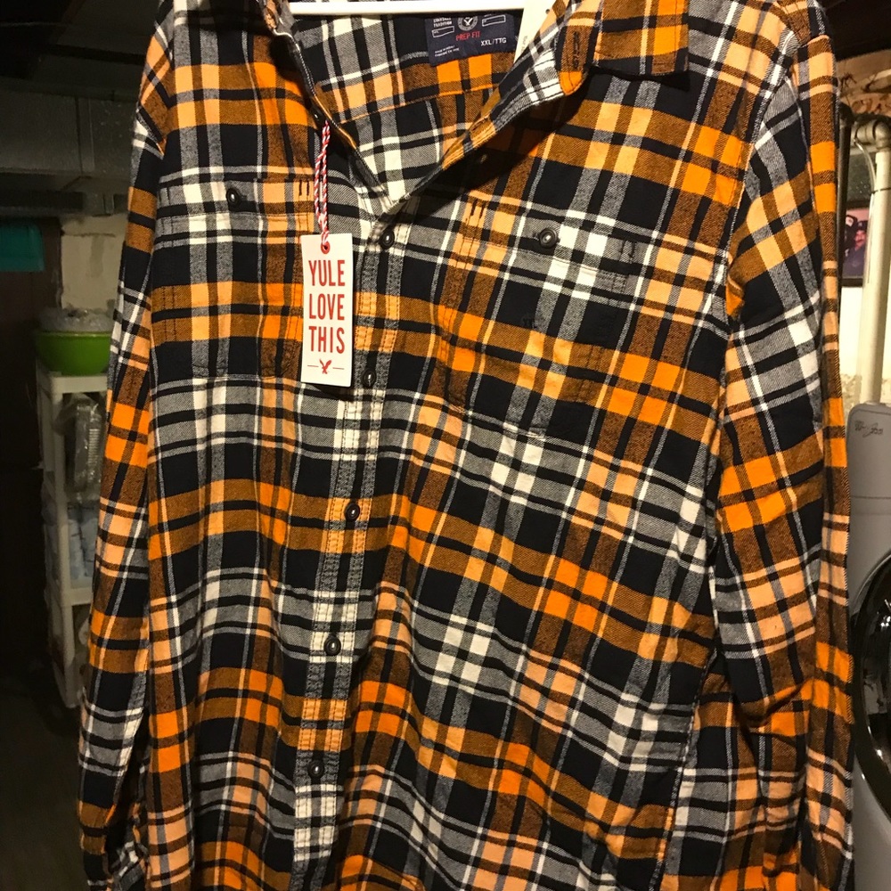 Flannel button down long sleeve shirt