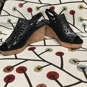 Pierre Dumas Wedge Sandal.