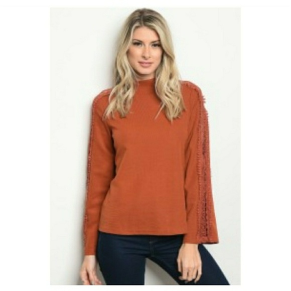 Long Sleeve Orange Top - Picture 7 of 7