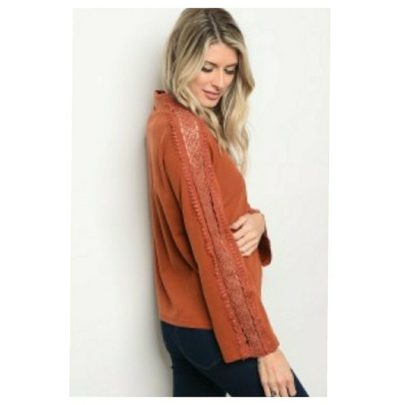 Long Sleeve Orange Top - Picture 5 of 7