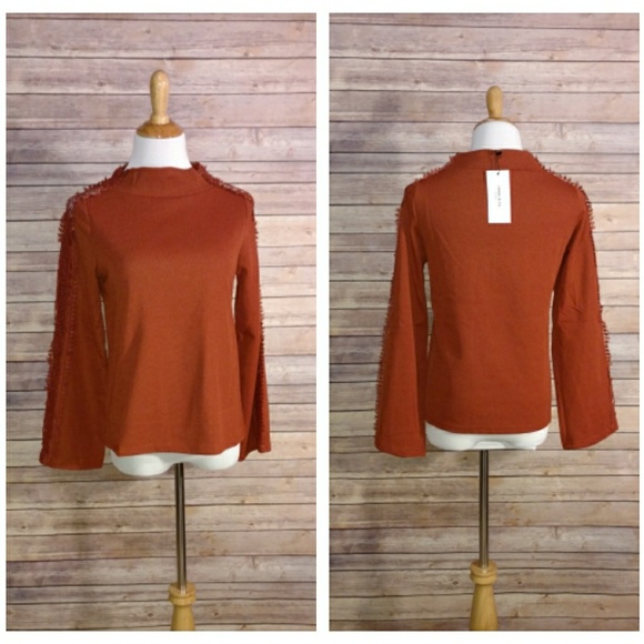 Long Sleeve Orange Top - Picture 4 of 7
