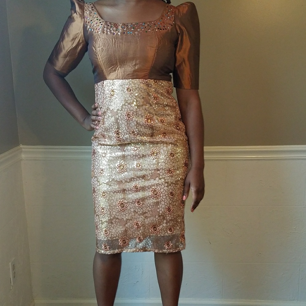 Custom made lace dress