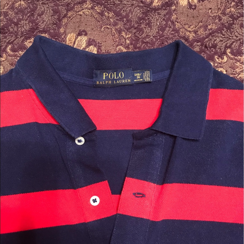 Polo red and blue short sleeve shirt