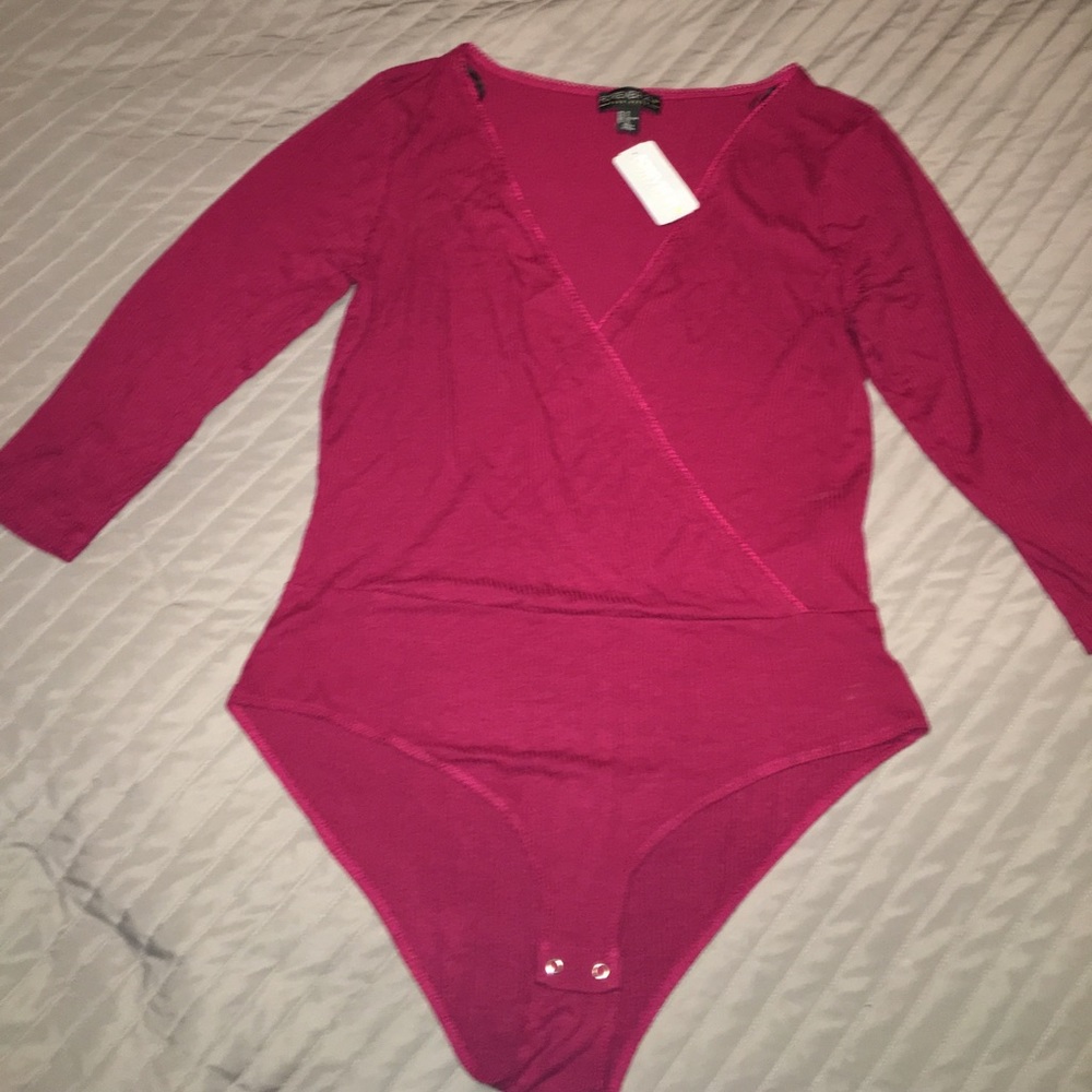 Forever 21 Plus Size Burgundy Body Suit