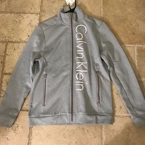 Gray Calvin Klein zip up jacket