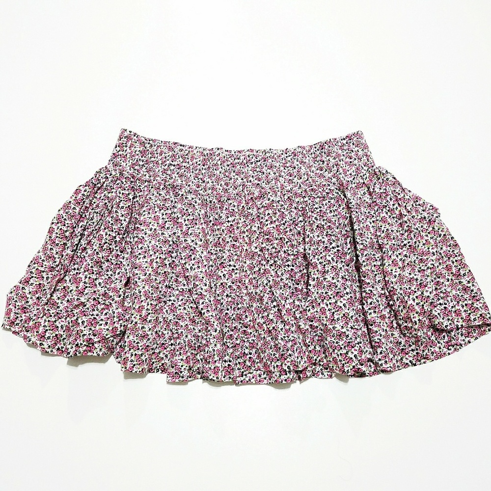 VS PINK floral mini skirt