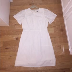 J Crew white eyelets dress