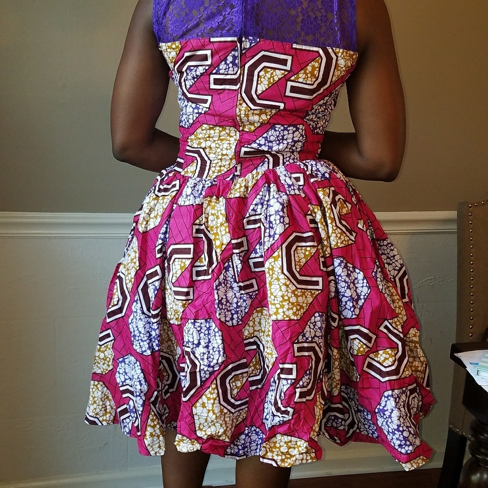 Custom made Ankara print dress - Picture 2 of 2