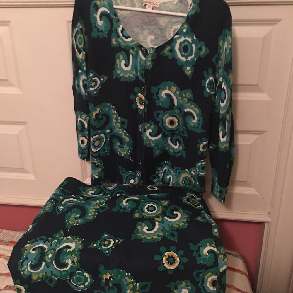 Merona sweater and skirt