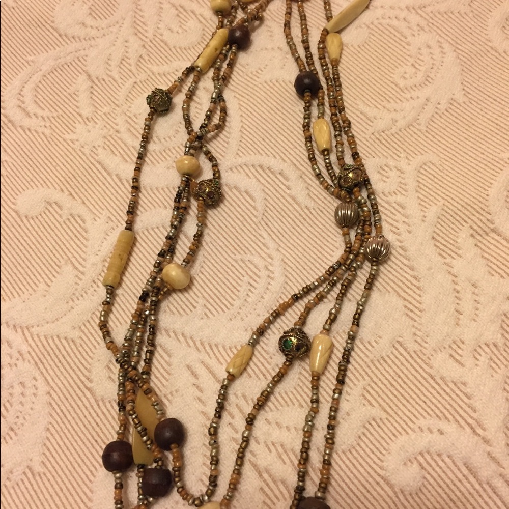 Beaded earth tone necklace