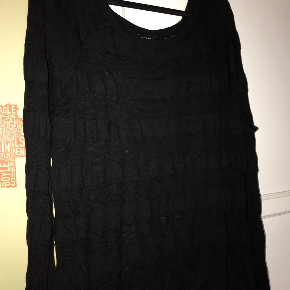 Striped Semi Sheer Sweater