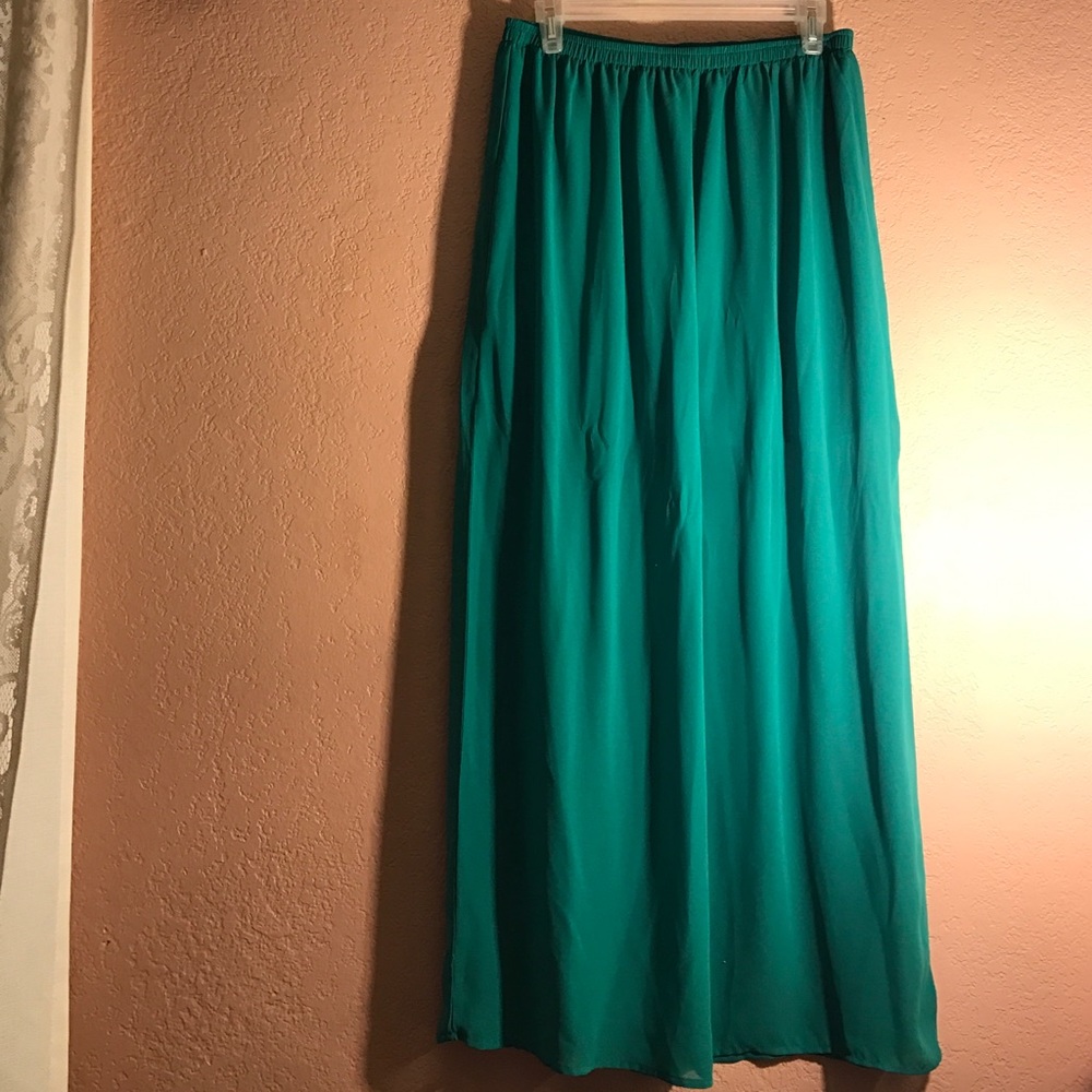 Turquoise Maxi Skirt