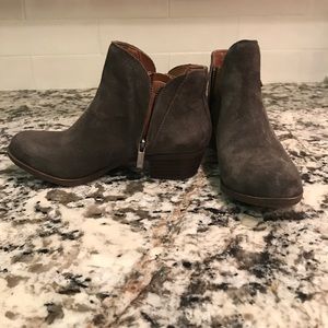 Lucky Brand grey suede booties! Size 6!