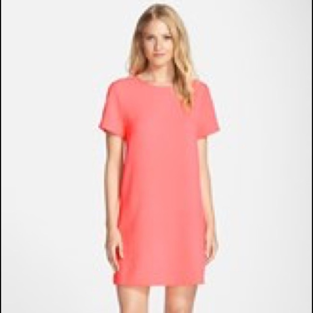 Felicity and coco coral shift dress