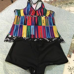 Two piece bathing suit M