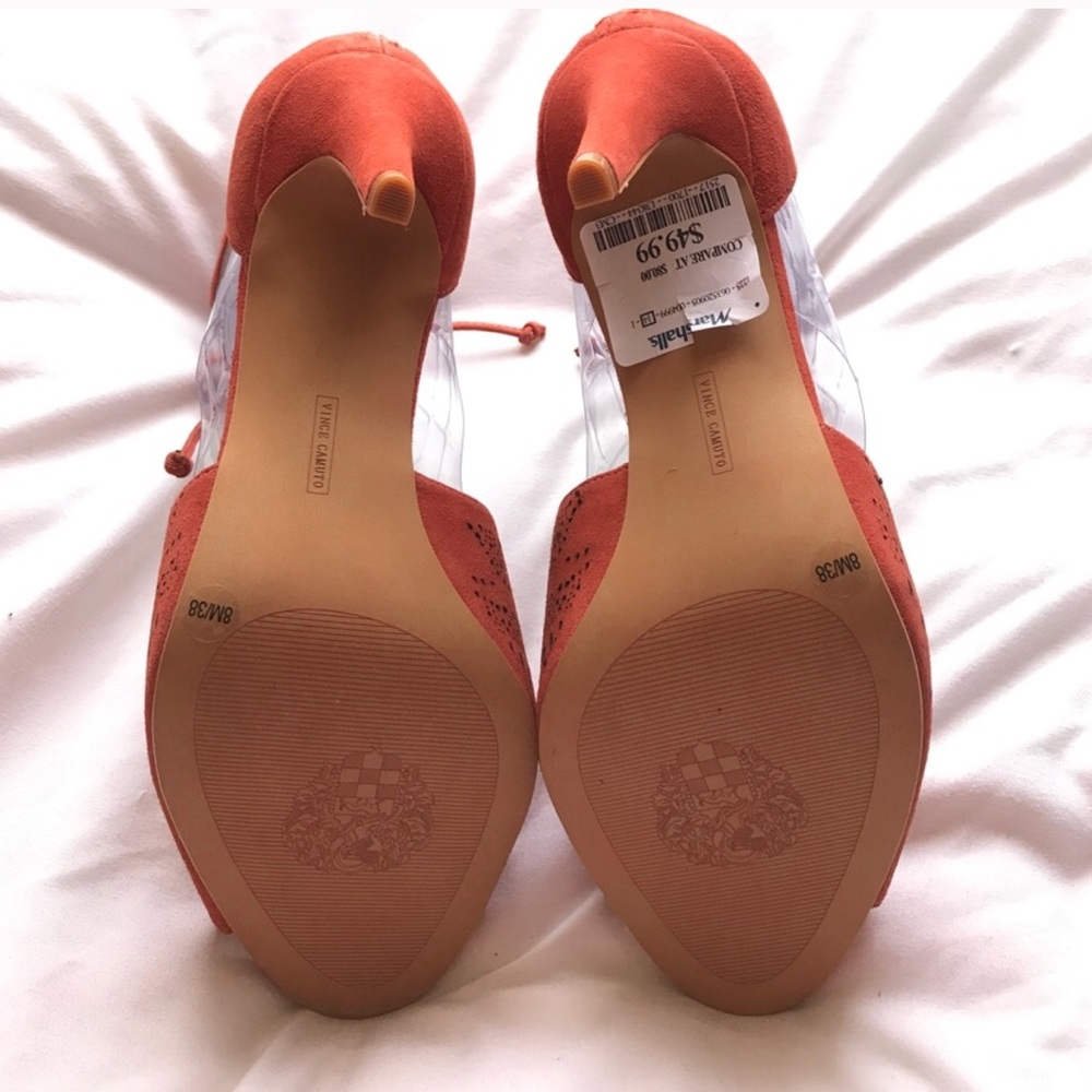 Vince Camuto Cayleen Red Peep Toe Heel - Picture 3 of 6