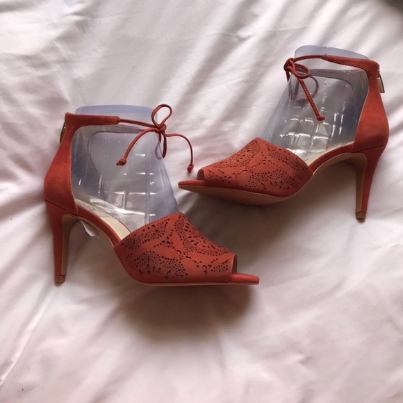 Vince Camuto Shoes - Vince Camuto Cayleen Red Peep Toe Heel