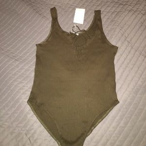Zara Olive Colored Body Suit