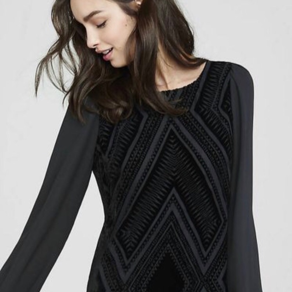 Express Black Velvet Dress