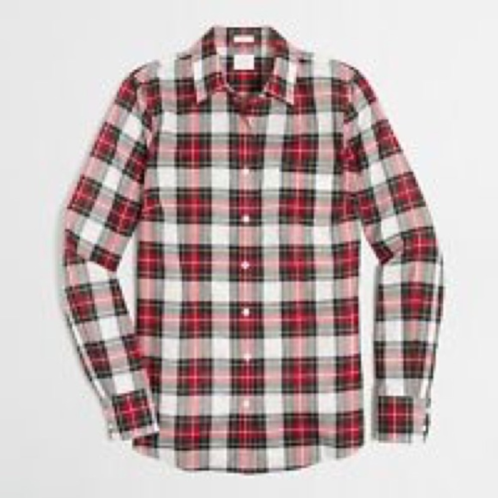 {NWT J. Crew} J. Crew Perfect Shirt Tartan Plaid