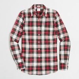 {NWT J. Crew} J. Crew Perfect Shirt Tartan Plaid