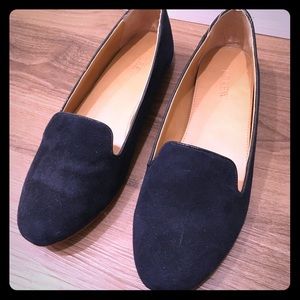 Suede Navy Loafers